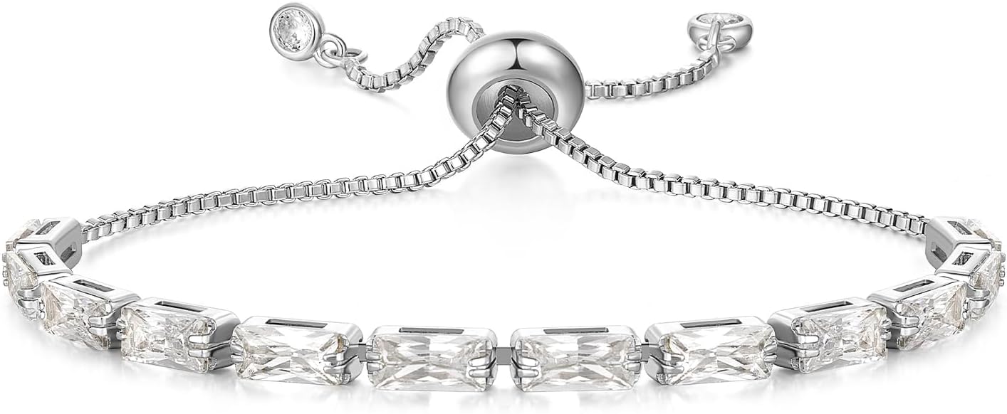 Tennis Bracelet for Women 14K Gold Plated Cubic Zirconia 