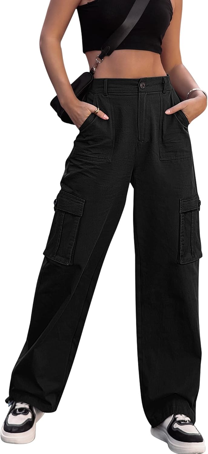 Women High Waisted Cargo Pants 