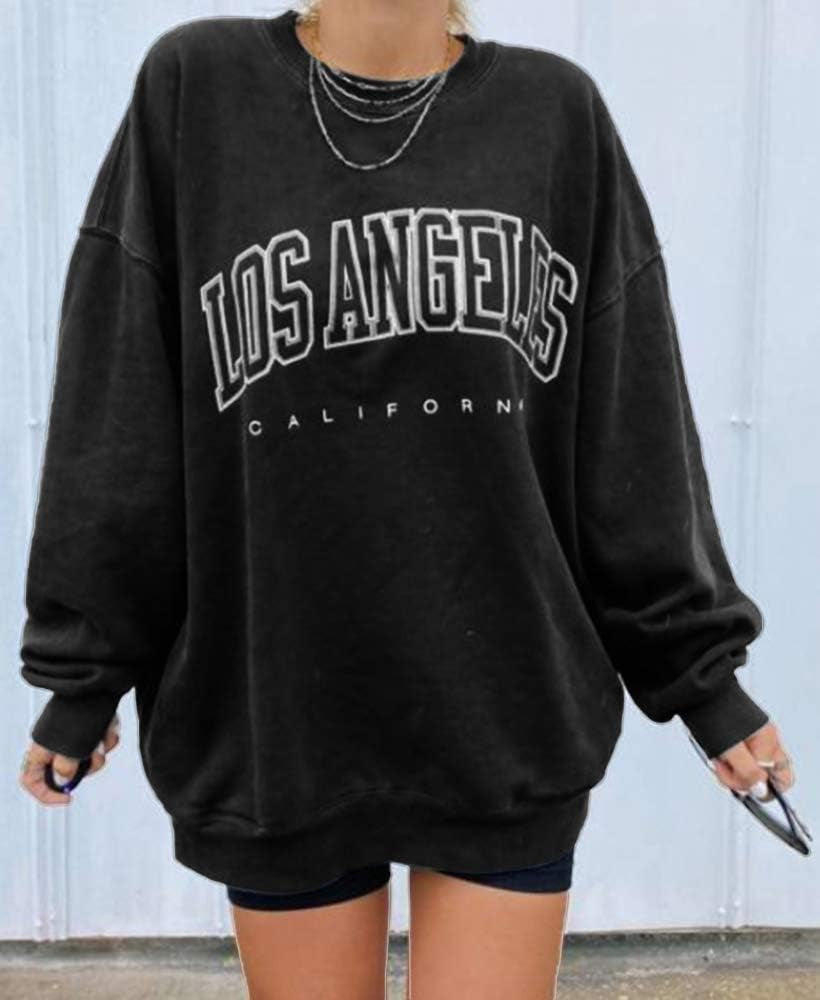 Women's Oversized Sweatshirt Crewneck Long Sleeve 