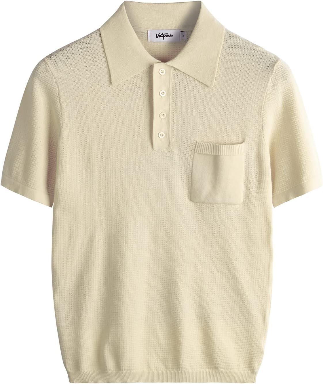 Men's Classic Knit Polo Shirt Casual Short Sleeve 