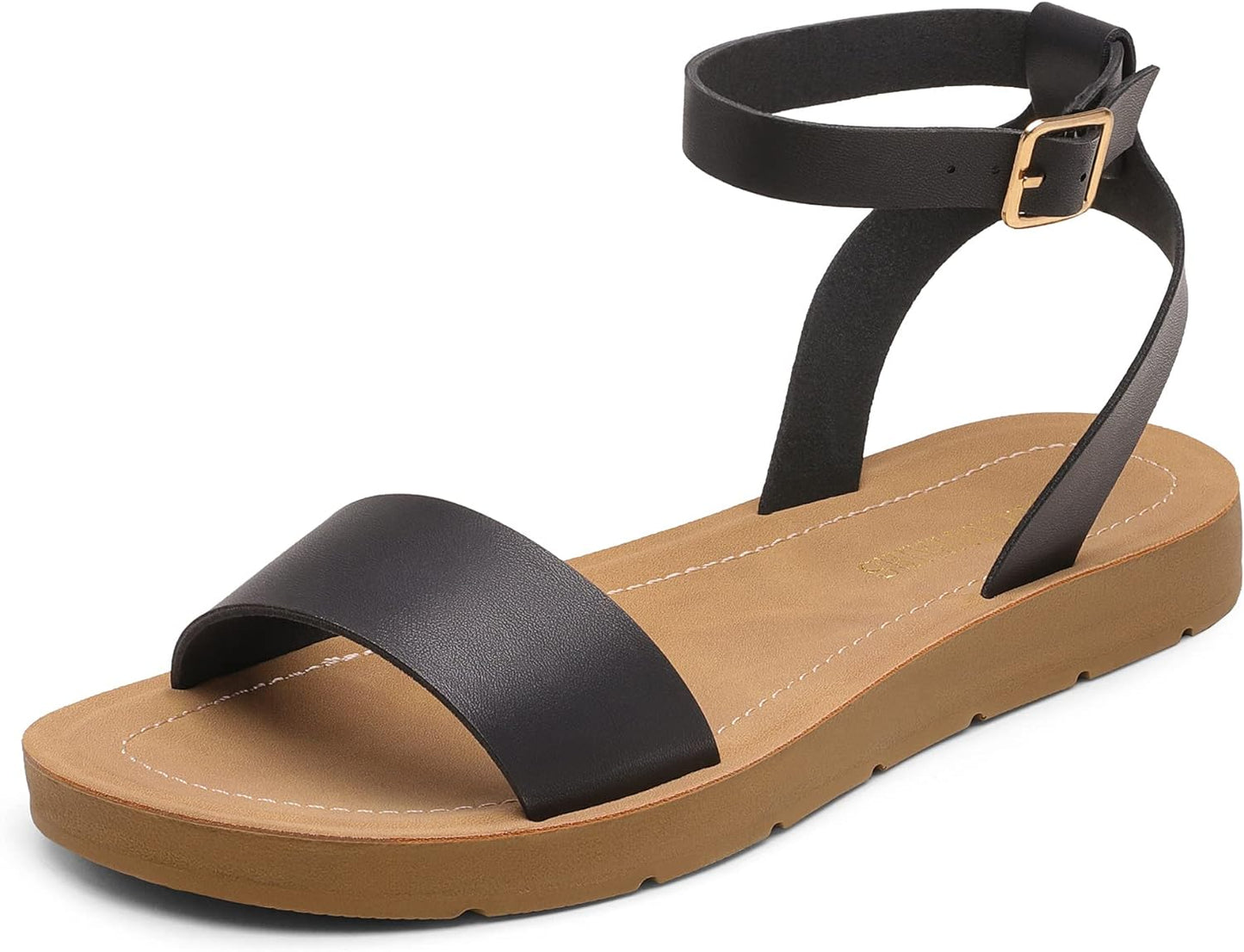 Women’s One Band Ankle Strap Flat Sandals