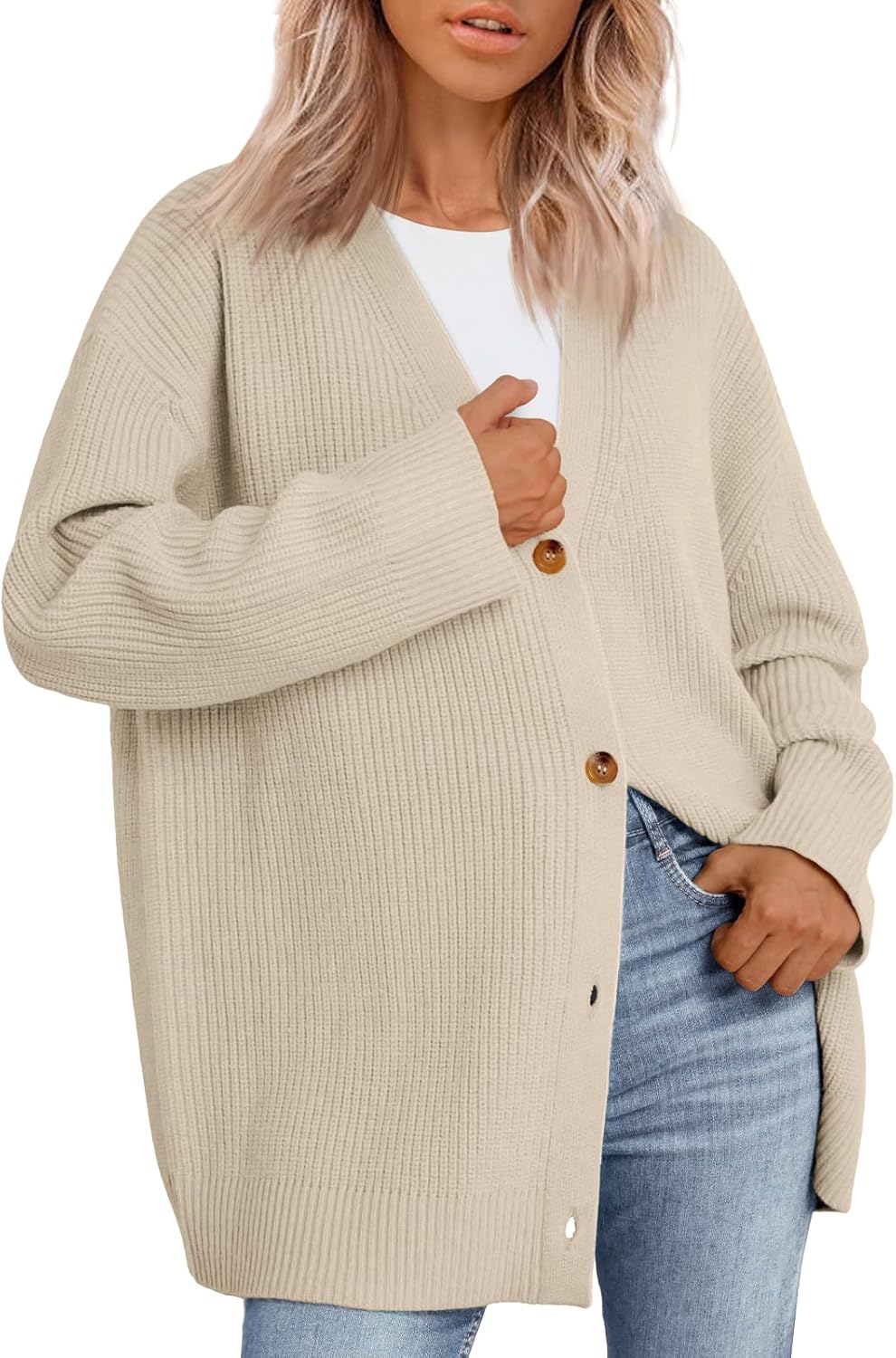 Women Oversized Cardigan Sweater 