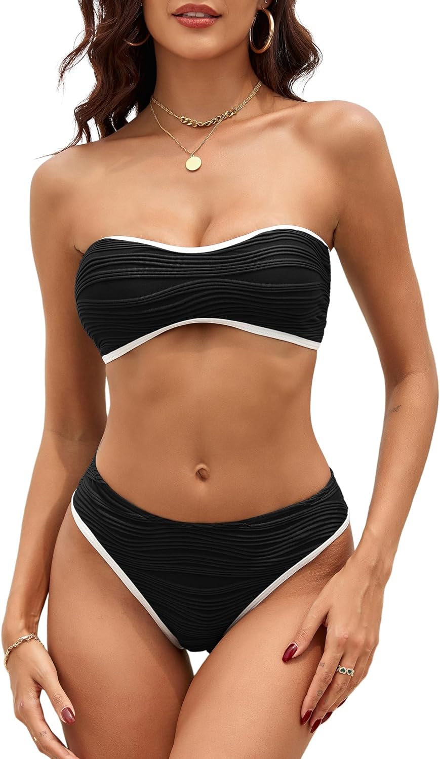 Women's two-Piece Strapless Bikini Set 