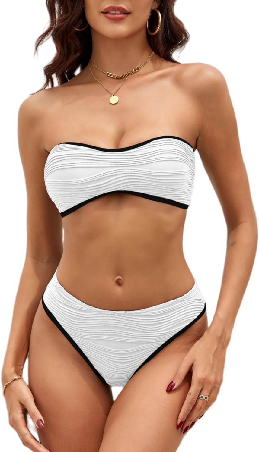 Women's two-Piece Strapless Bikini Set 