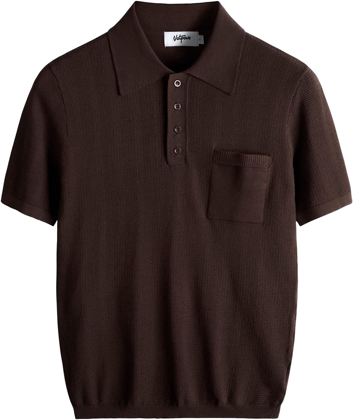 Men's Classic Knit Polo Shirt Casual Short Sleeve 