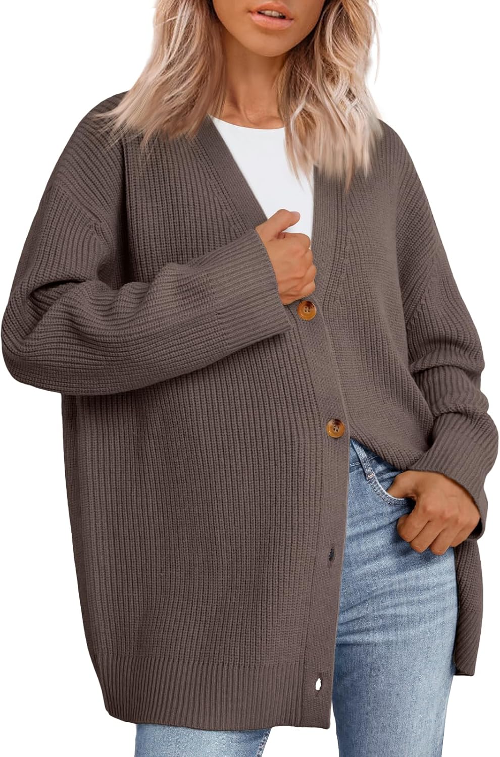 Women Oversized Cardigan Sweater 