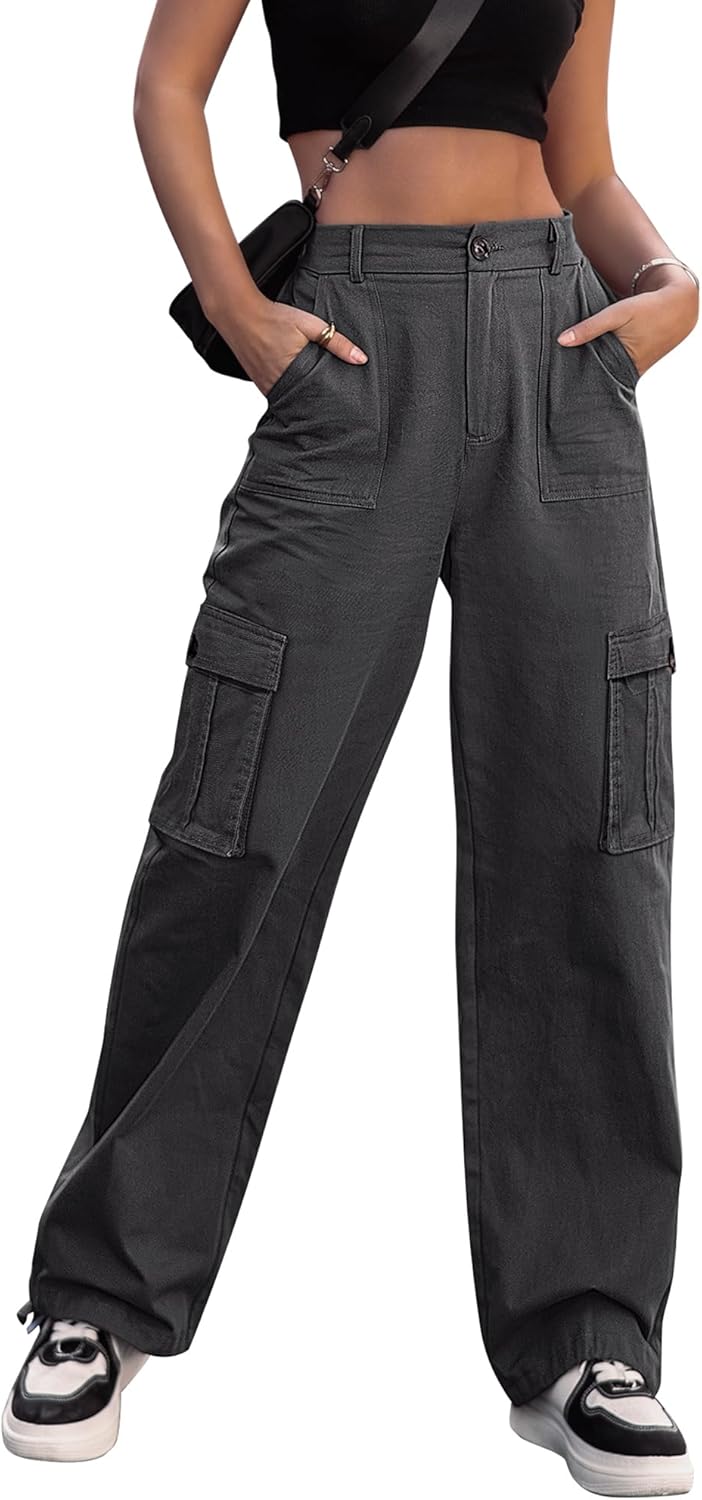 Women High Waisted Cargo Pants 