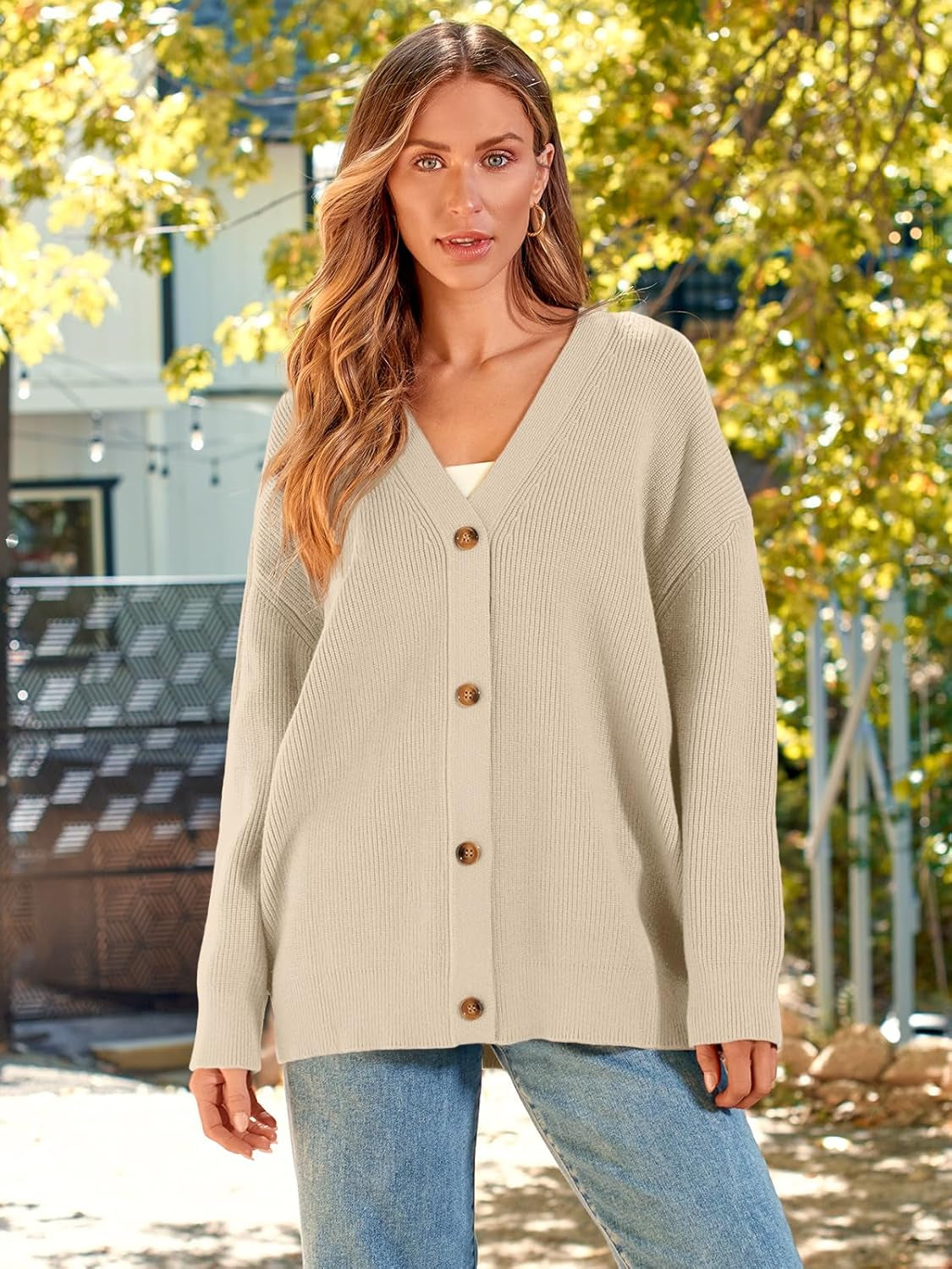 Women Oversized Cardigan Sweater 