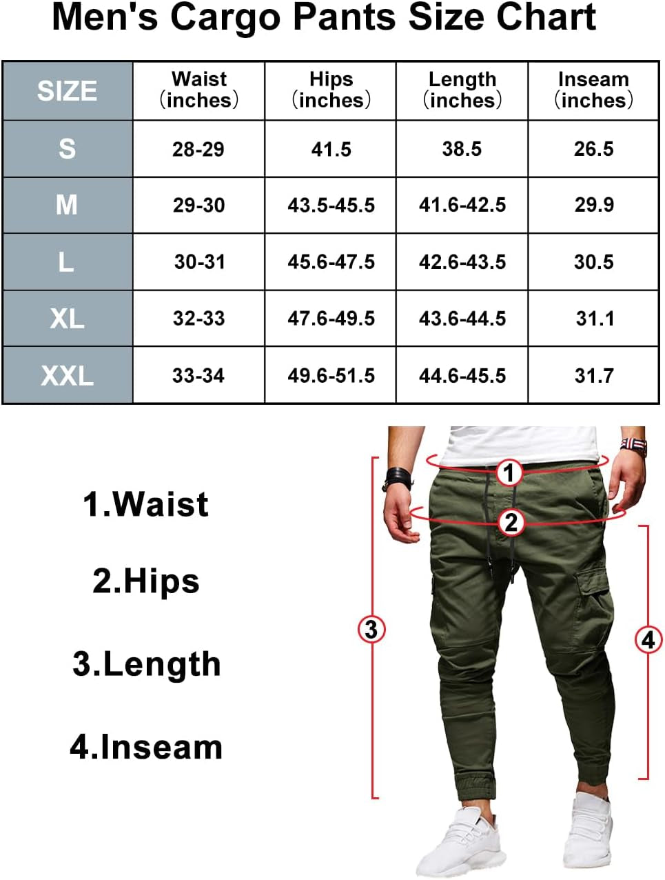 Mens Cargo Casual jogger Pants 