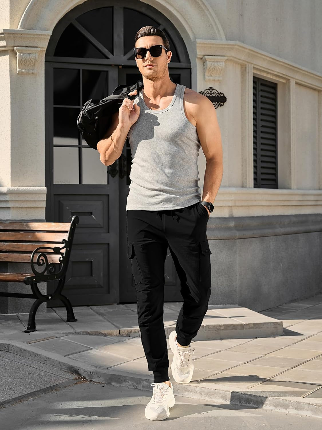 Men's Joggers Pants Athletic Stretchy Sweatpants 