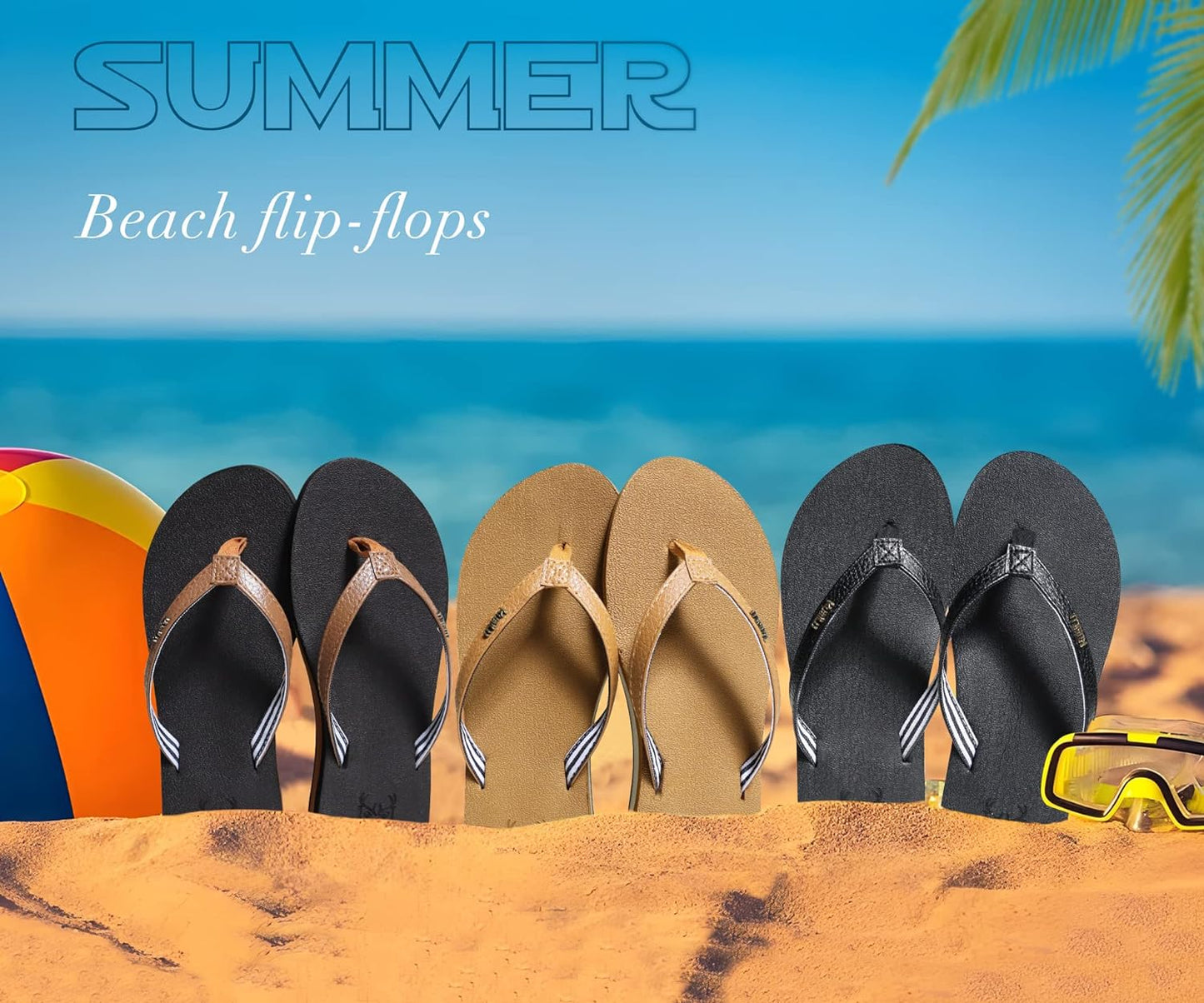 Womens Arch Support Flip Flops