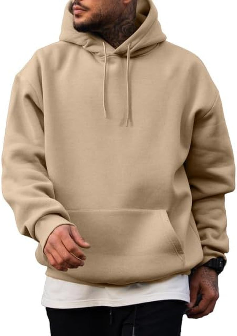 Men's Casual Cotton Hooded Collar Drawstring Hoodies