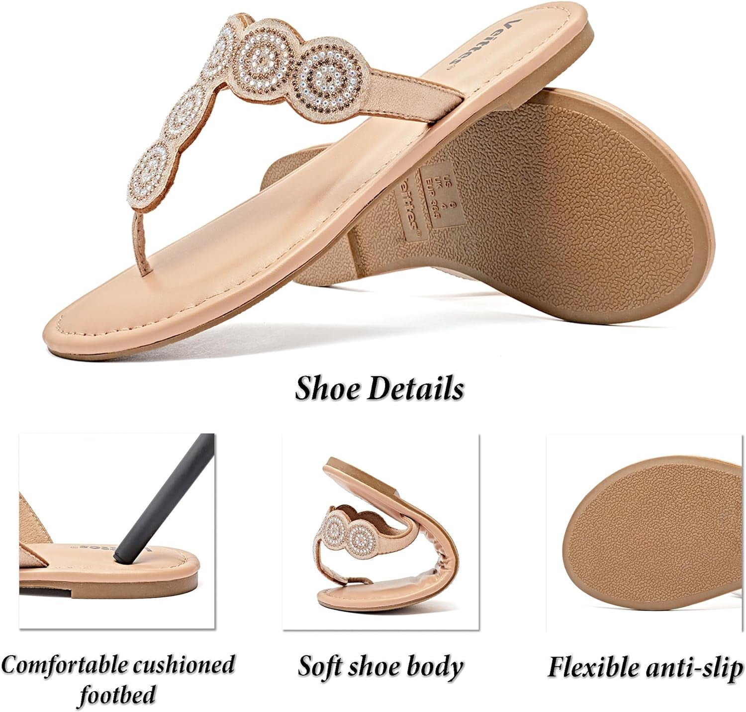 Womens Slide Sandals Comfortable Casual Bohemian Summer Shoes