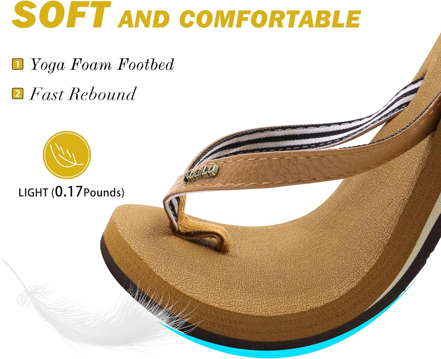 Womens Arch Support Flip Flops