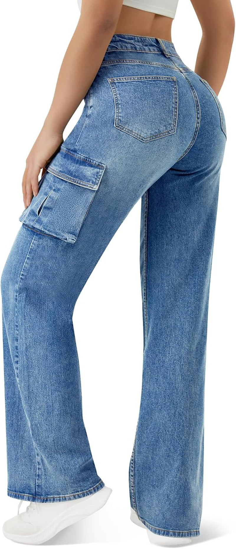  High Waisted Cargo Jean for Women