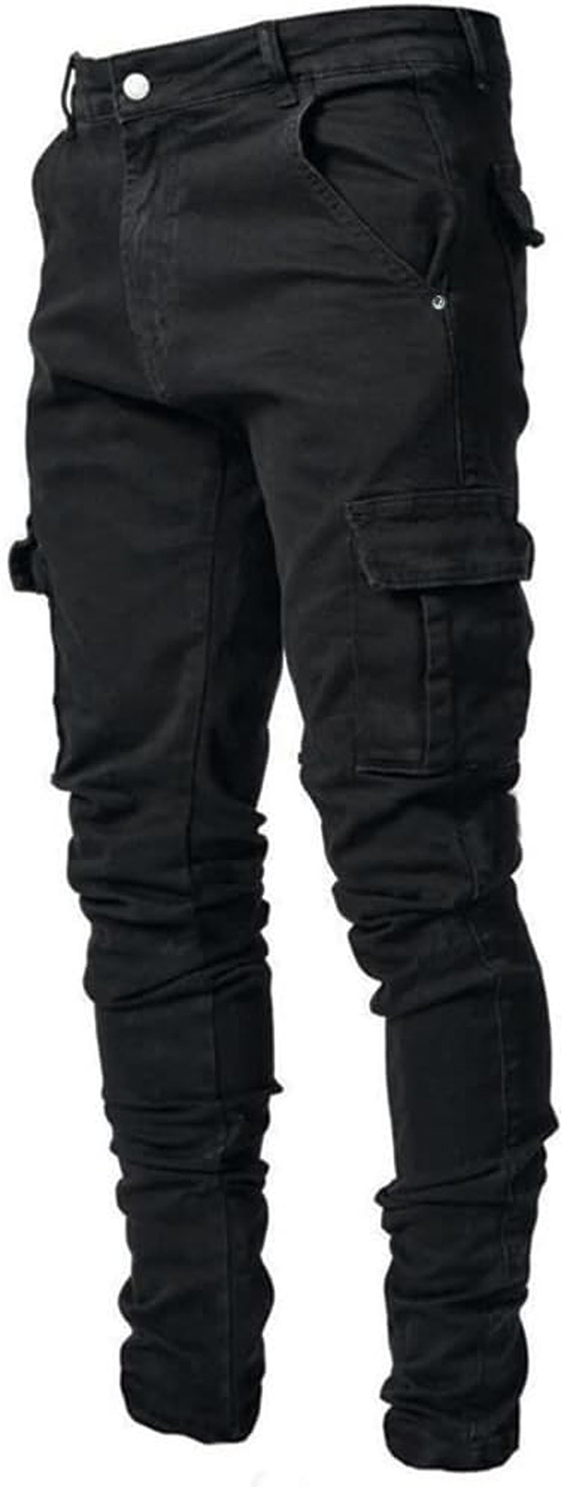 Men's Ripped Distressed Destroyed Straight Slim Fit Jeans 