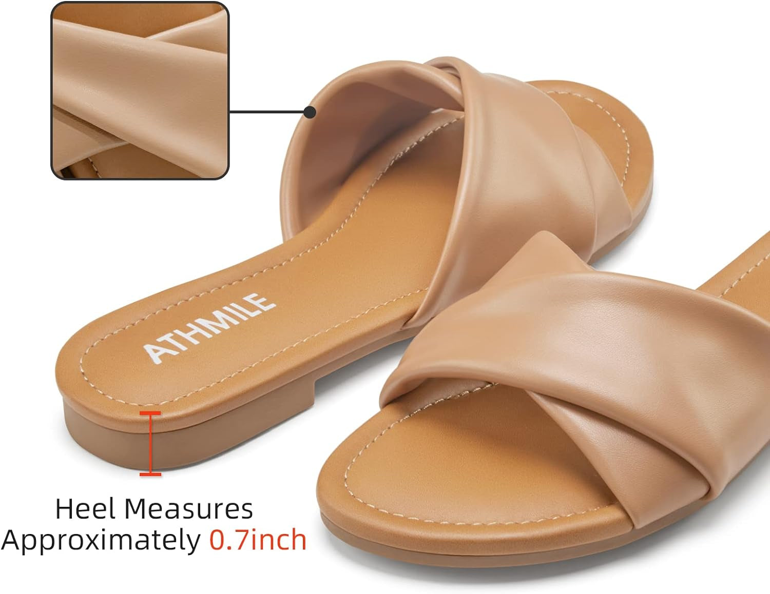 Women's Dressy Summer Flat Comfortable Leather Sandals 