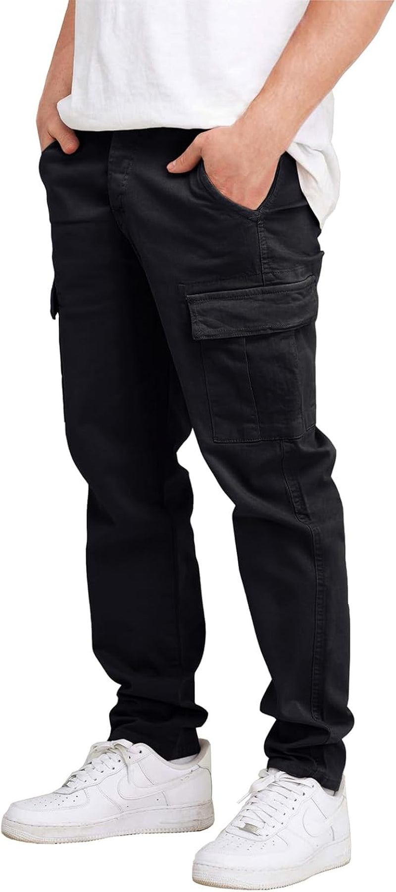 Men Cargo Pants Casual Drawstring Joggers 