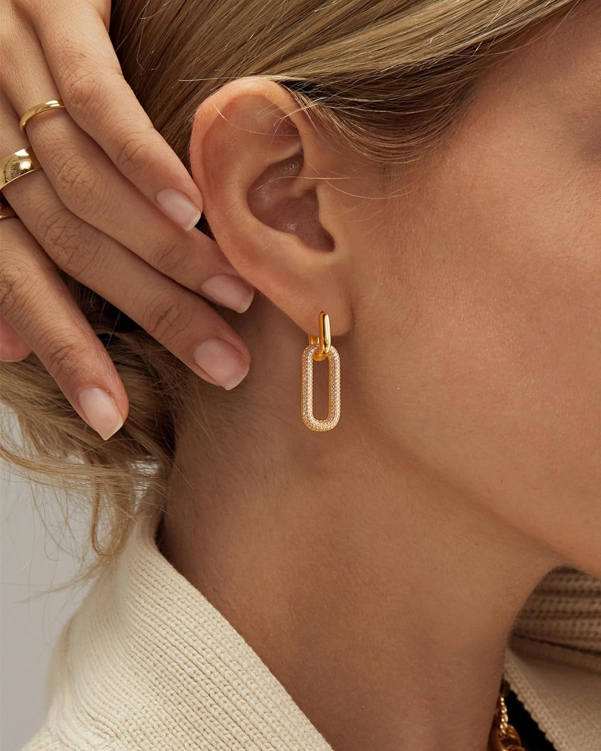  Earrings for Women Trendy Simple Dainty 14K Gold Plated  