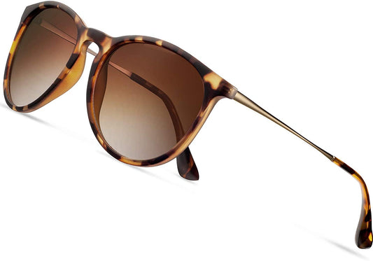 Sunglasses Womens Polarized UV Protection Trendy Vintage Retro round Mirrored Lens Sunglasses