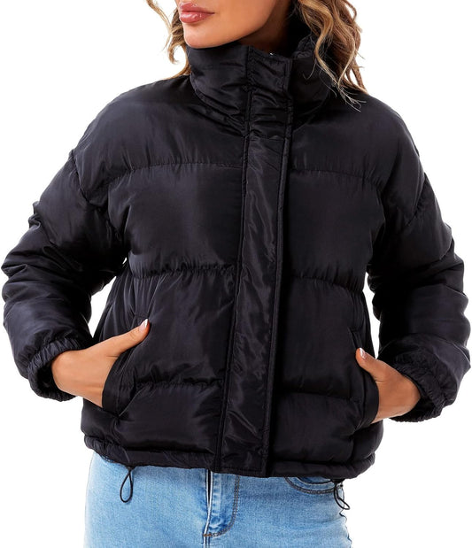 Women's Quilted Jacket Puffer Drop Shoulder 
