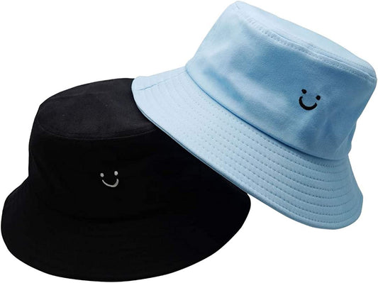 Bucket Hats Summer Travel Beach Sun Hat Outdoor Cap Unisex 2Pack