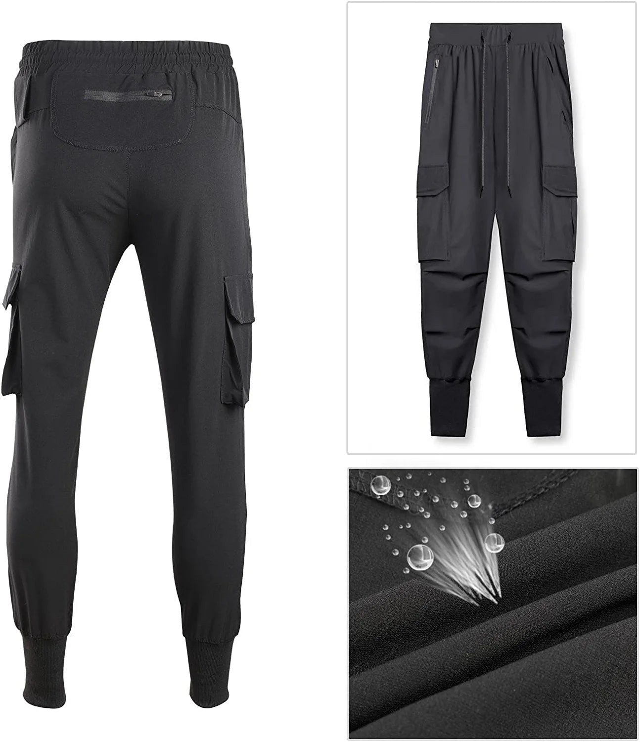 Mens Lightweight Thin Running Jogger Pants Sweatpants 