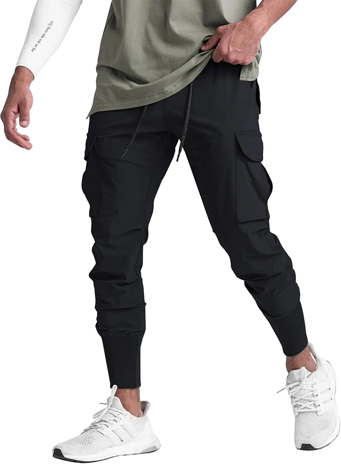 Mens Lightweight Thin Running Jogger Pants Sweatpants 