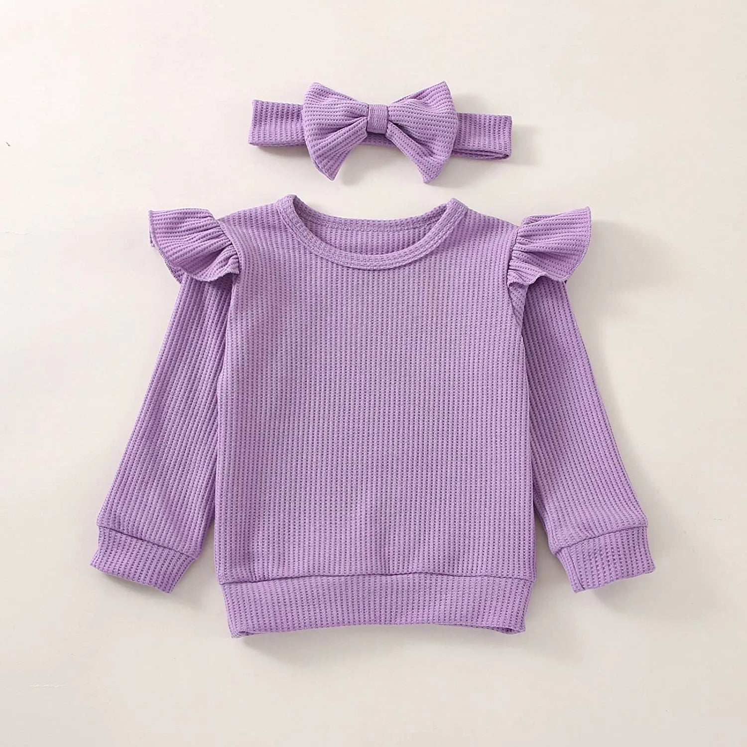 Baby Girl Clothes Fall Winter Outfits Infant Toddler Long Sleeve Sweatshirt Pants Headband Outfits Set