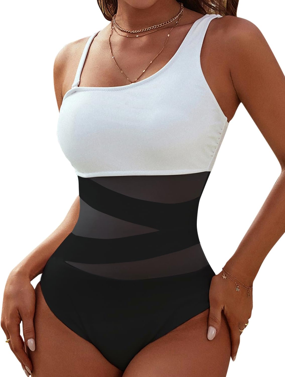 Women's One-Piece Bathing Suits One Shoulder Swimsuit