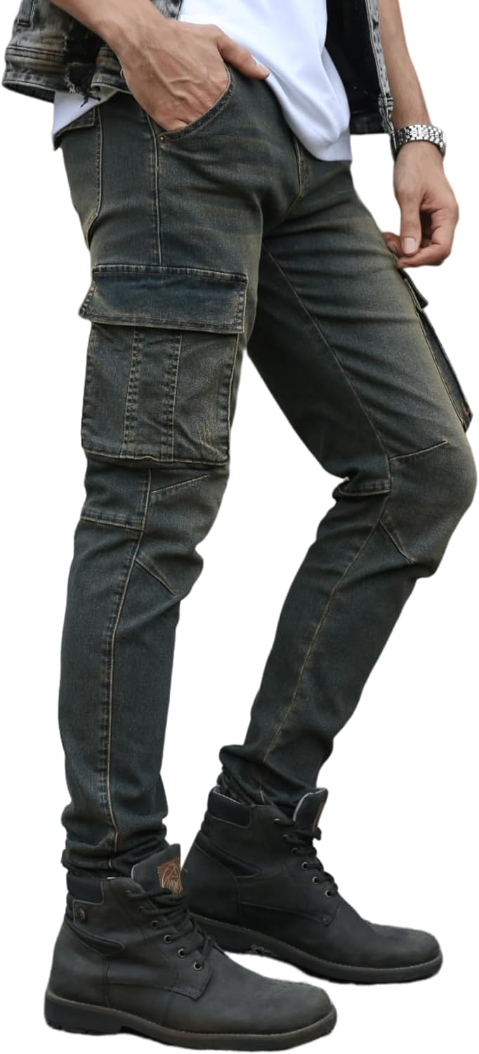 Mens Slim Fit Stretch Denim with Pockets 