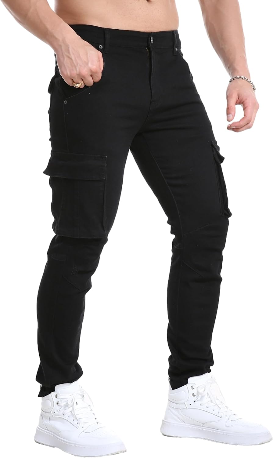 Mens Slim Fit Stretch Denim with Pockets 