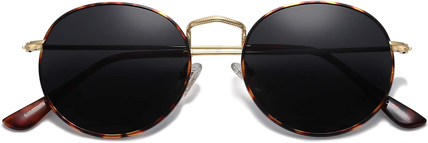 Small round Polarized Sunglasses for Women Men Classic Vintage Retro Shades UV400 SJ1014