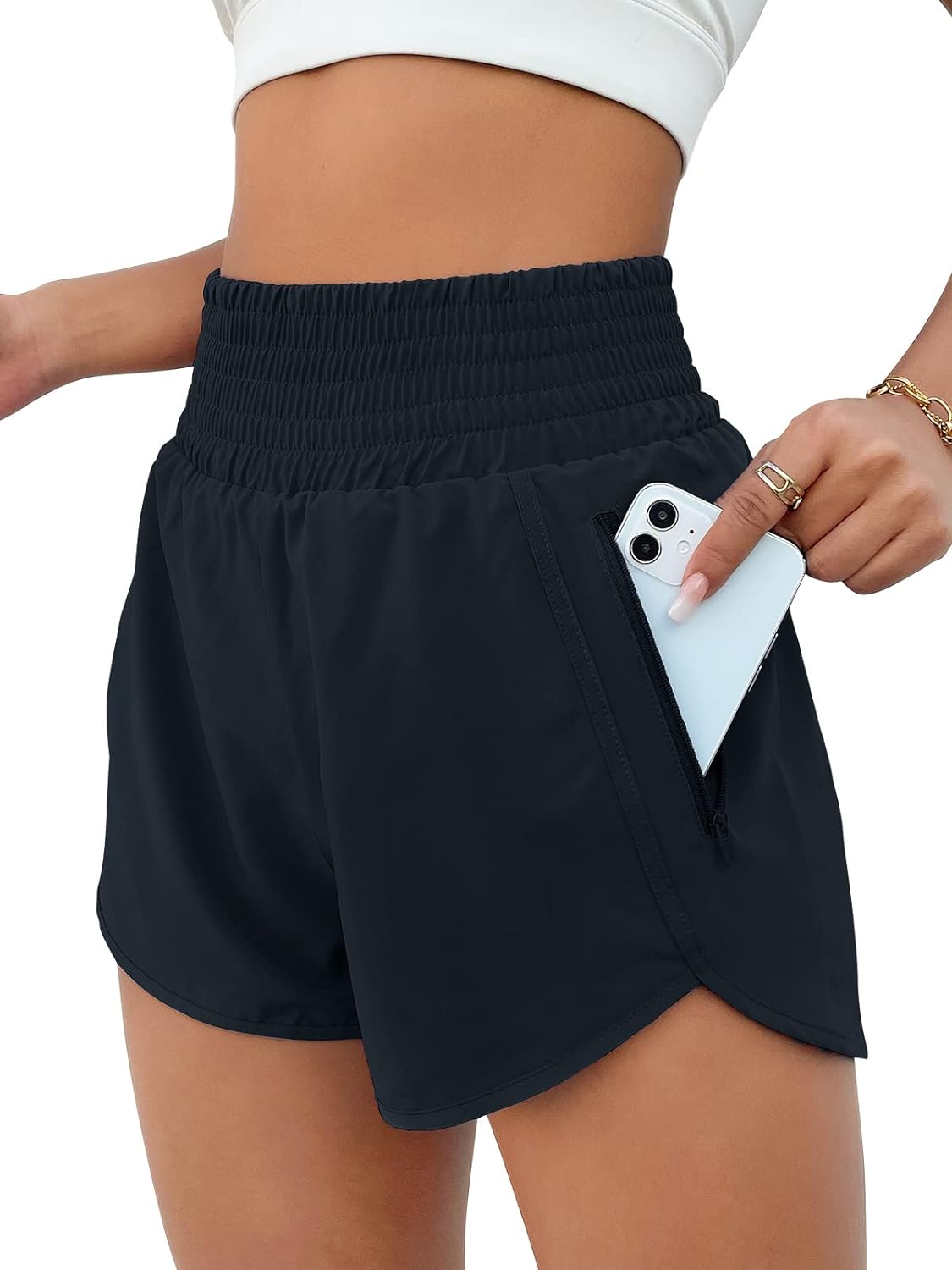 Women's Athletic Shorts High Waisted Running Workout Shorts