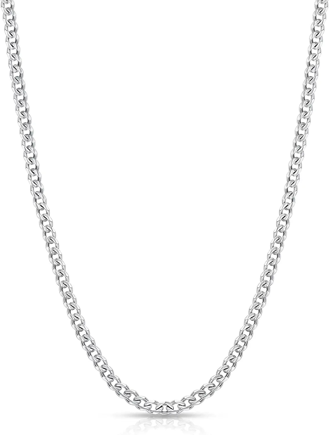 Mens Necklace Chains Stainless Steel Cuban Link  