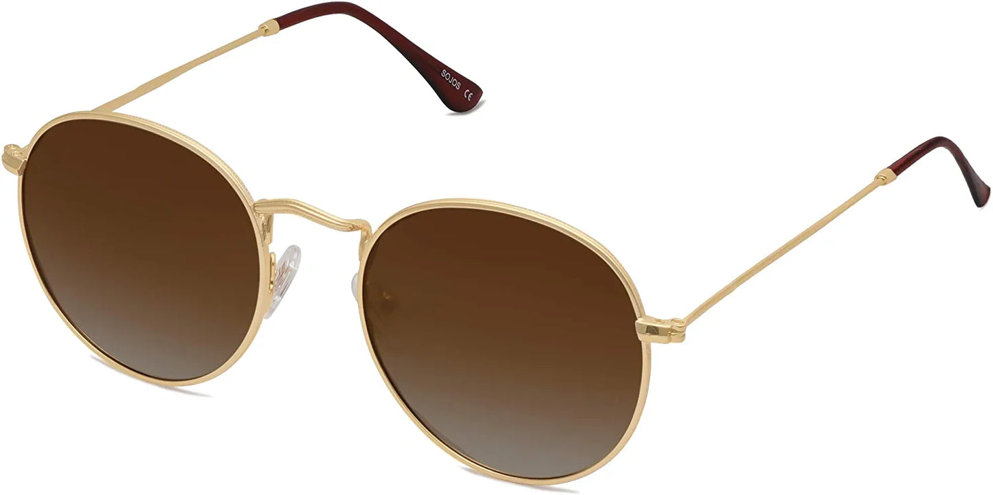 Small round Polarized Sunglasses for Women Men Classic Vintage Retro Shades UV400 SJ1014