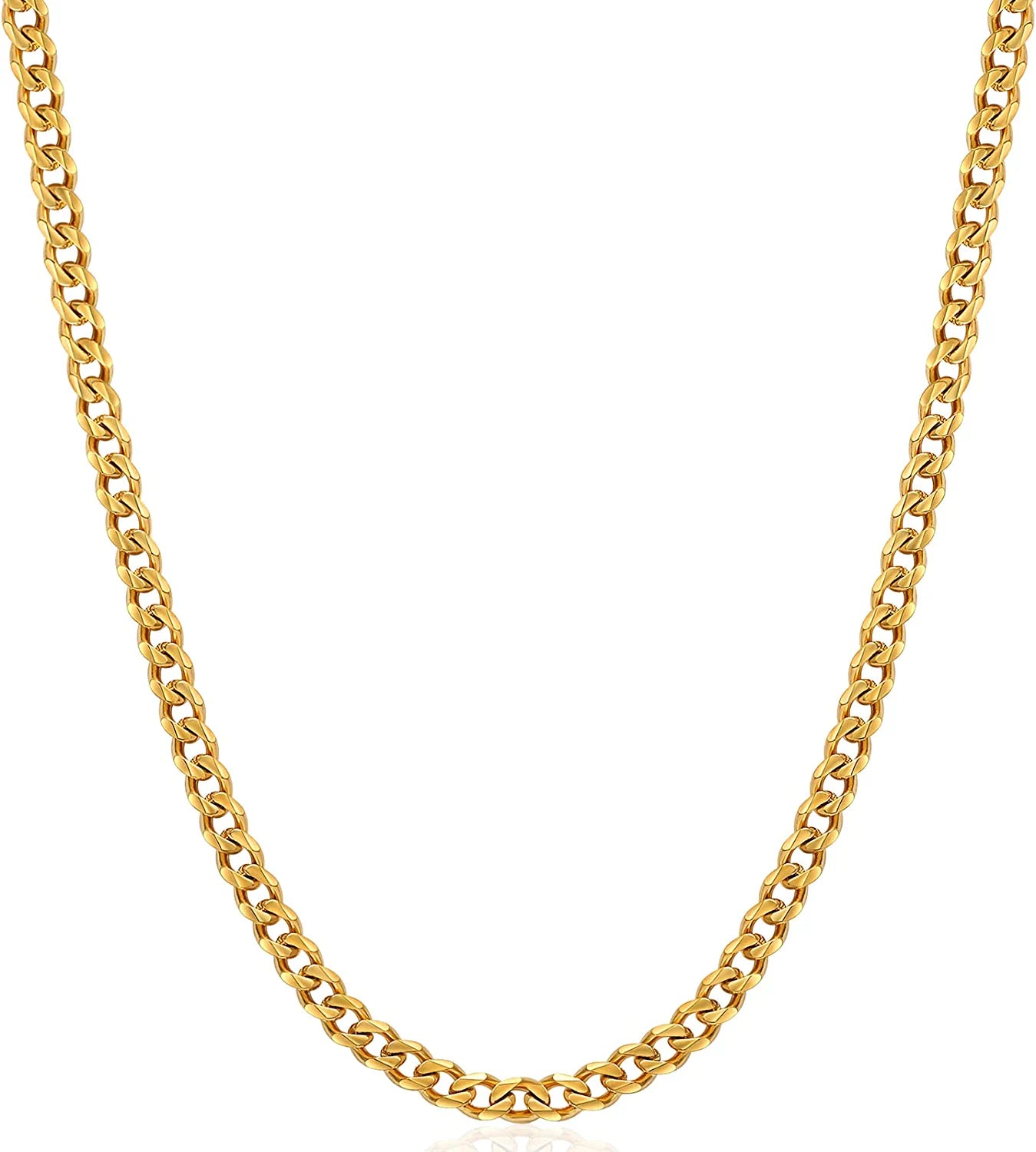 Mens Necklace Chains Stainless Steel Cuban Link  