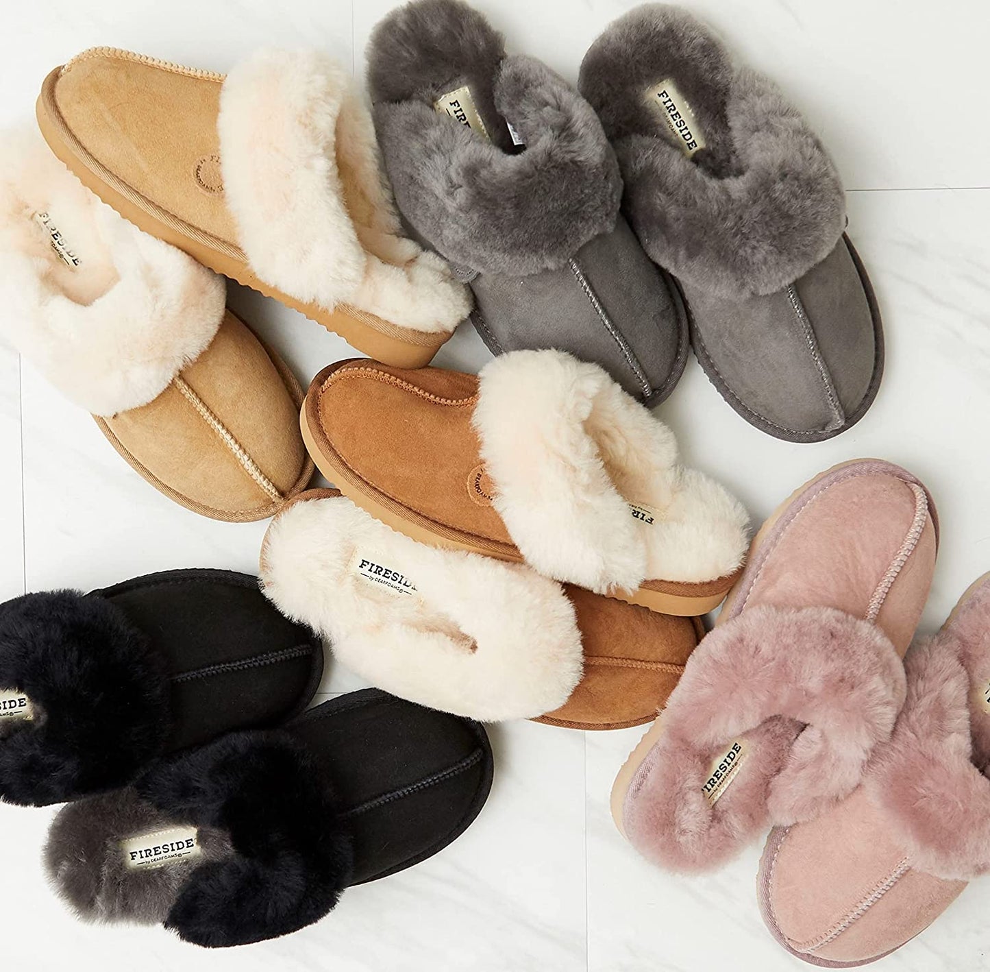 Women's Sydney Shearling Fur Indoor/Outdoor Scuff Slipper 