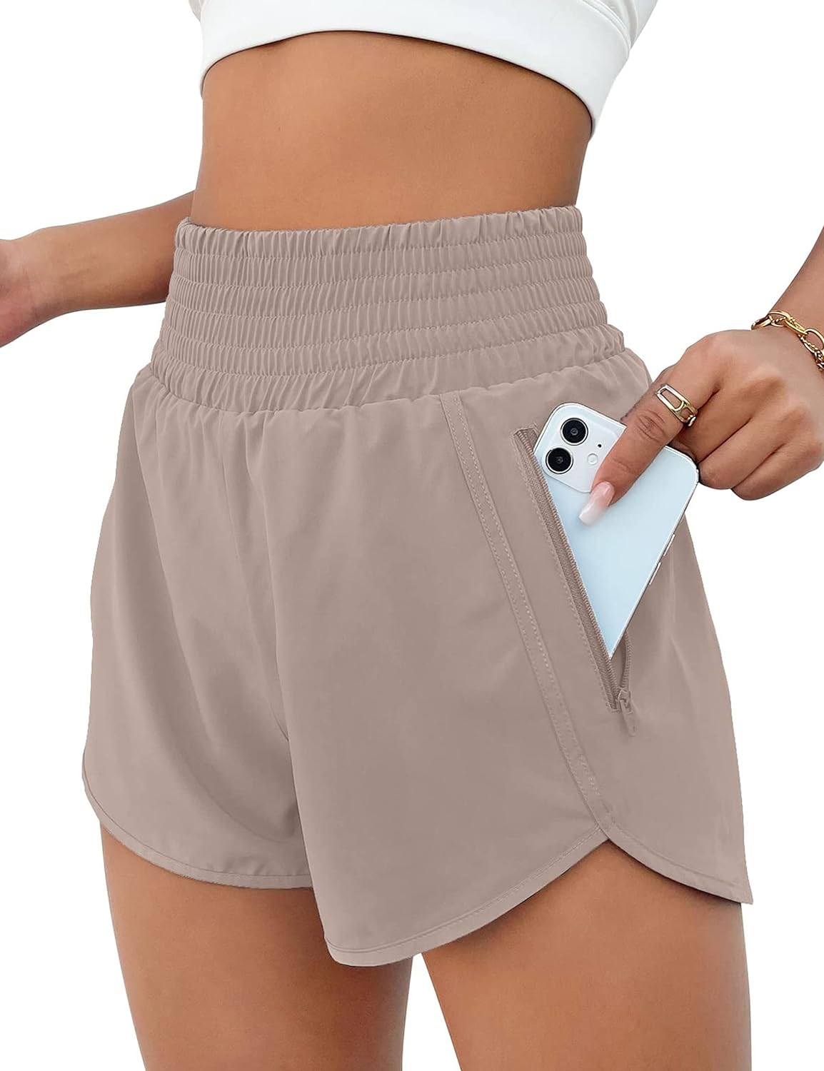 Women's Athletic Shorts High Waisted Running Workout Shorts