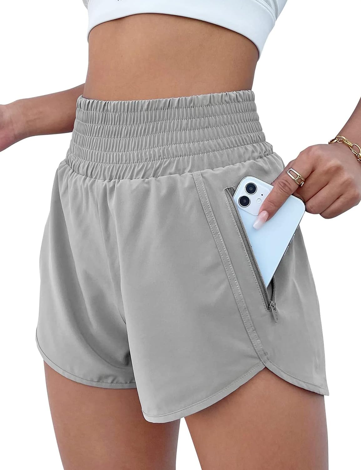 Women's Athletic Shorts High Waisted Running Workout Shorts