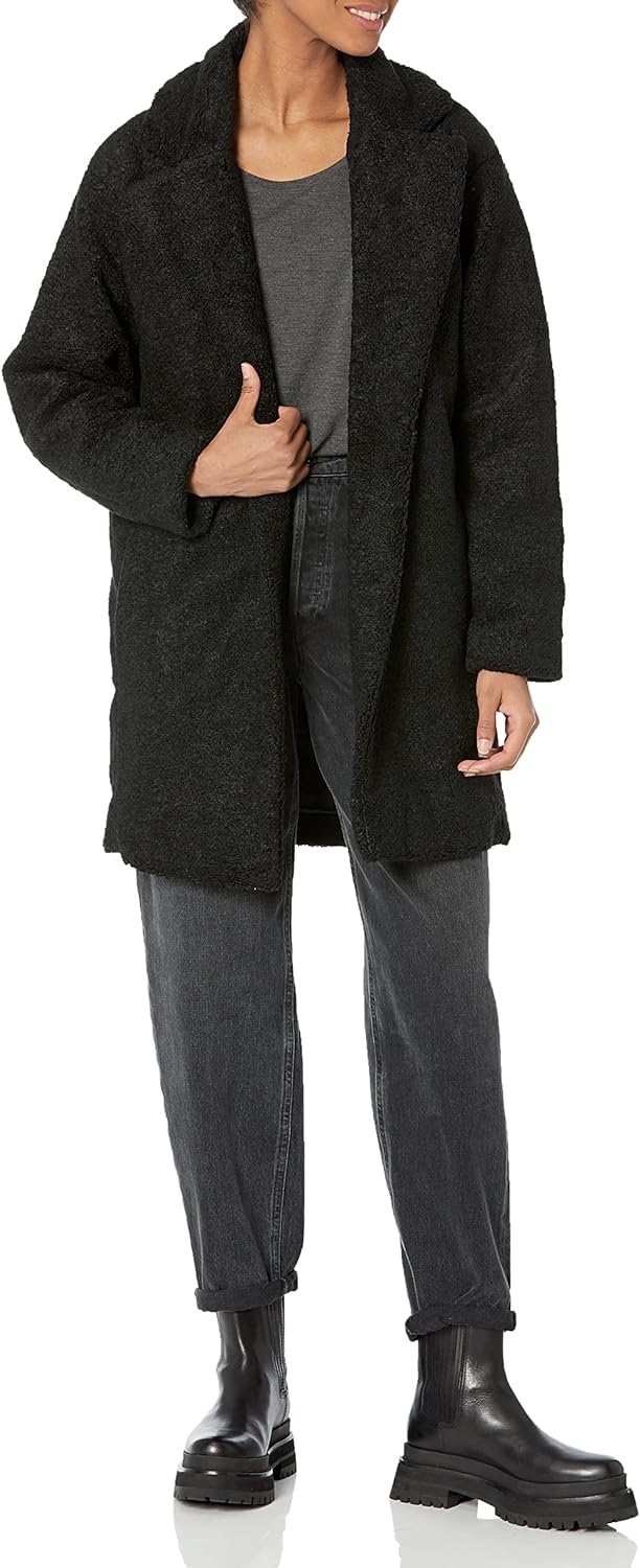 Women's Fleece Oversized-Fit Lapel Jacket 