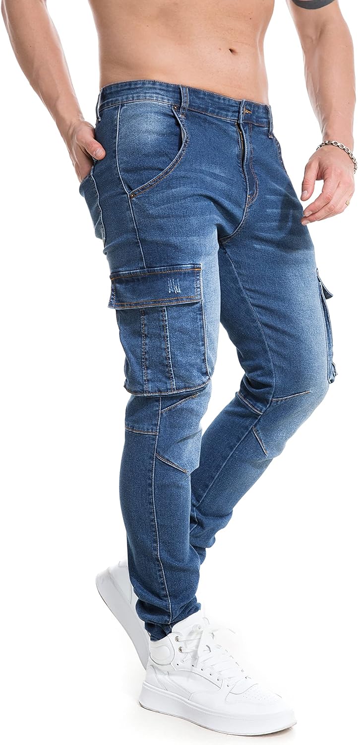 Mens Slim Fit Stretch Denim with Pockets 