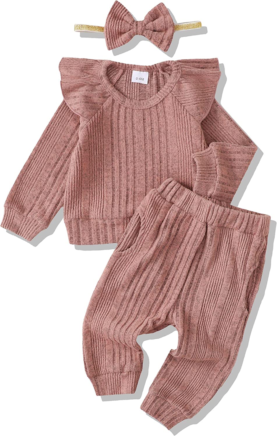 Newborn Infant Baby Girl Clothes Outfits Fall Winter Long Sleeve Sweatshirts Pants Set