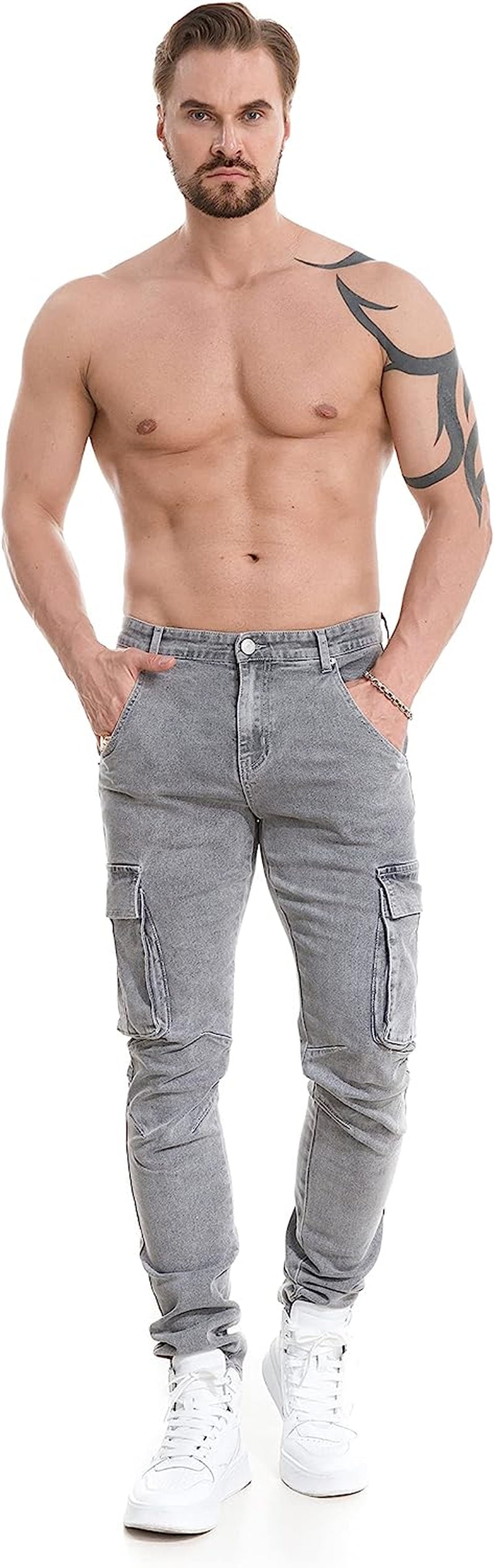 Mens Slim Fit Stretch Denim with Pockets 