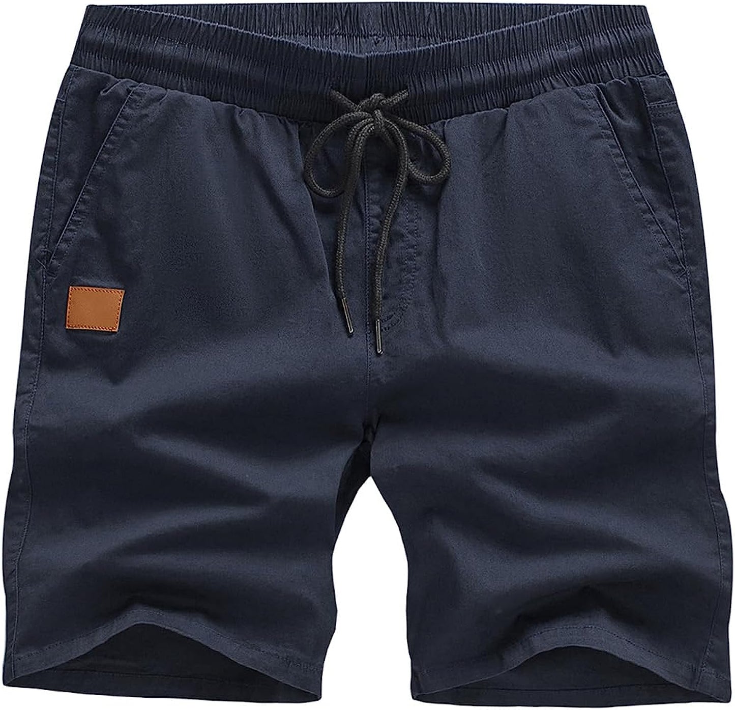 Mens Casual Shorts - Cotton Drawstring Summer Beach Stretch Twill Chino 