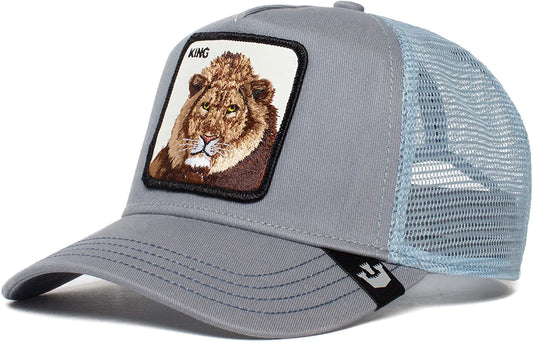 the Farm Adjustable Trucker Cap, Blue the King Lion, One Size