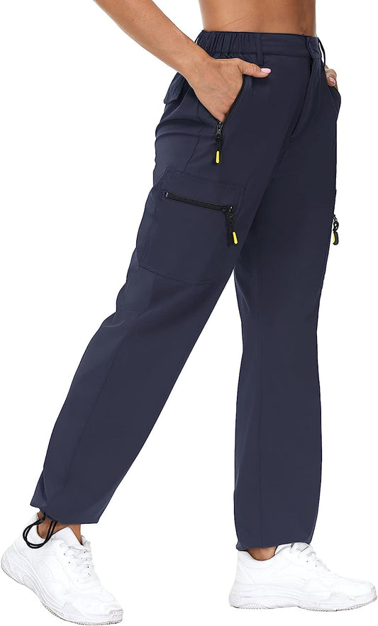 Women'S Hiking Cargo Pants Lightweight Quick Dry Outdoor Athletic Pants 