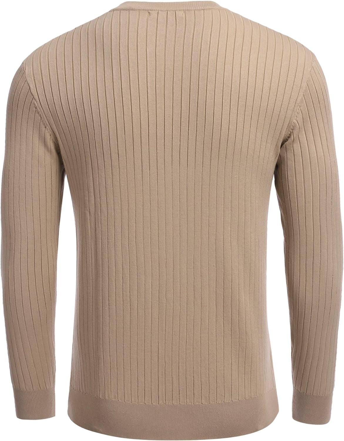 Mens Knitted Henley Shirts Casual Long Sleeve Slim Fit Lightweight Ribbed Pullover Sweater