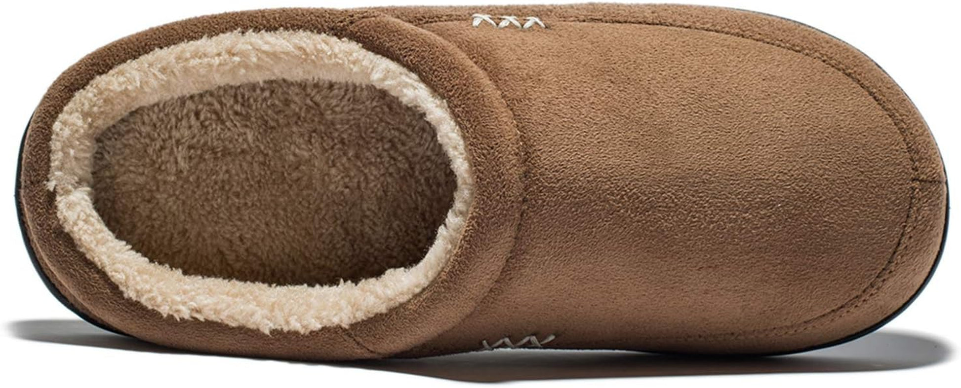 Men'S Warm Foam Suede Plush Lined Slip on Slippers