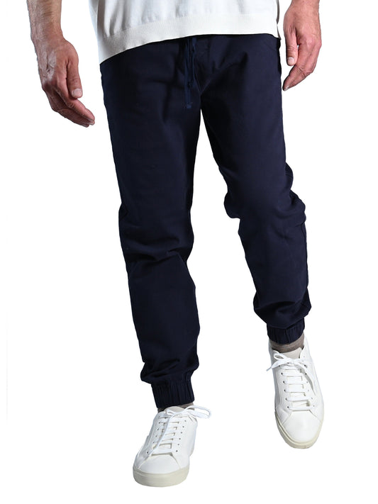 Men’S Chino Jogger Pants - Soft and Stretch-Navy